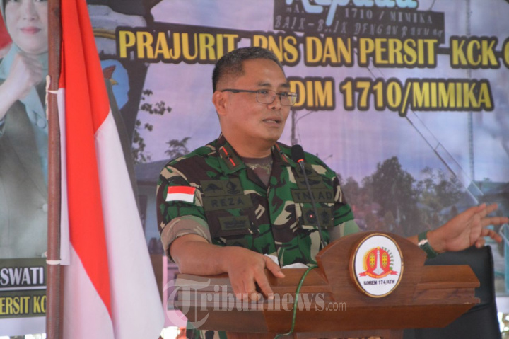 Danrem 174 Merauke Kunjungan Kerja ke Kodim 1710/Mimika Papua