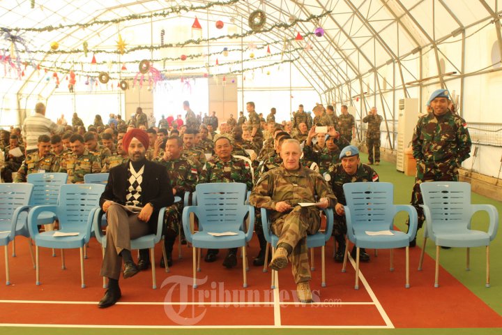 Dansatgas Indobatt Konga XXIII-J/Unifil Hadiri Perayaan Natal