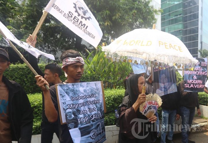 Demo Bebaskan Buruh Migran