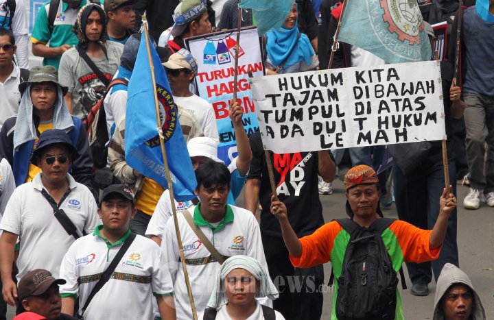Demo Buruh Peringati May Day