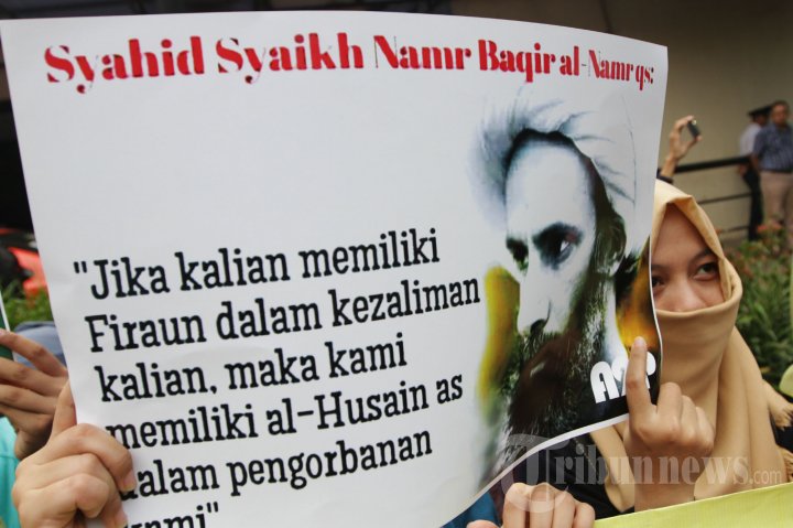Demo Eksekusi Mati Syeikh Nimr Baqir Al Nimr