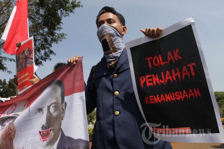 Demo Tolak Kedatangan Presiden Mesir