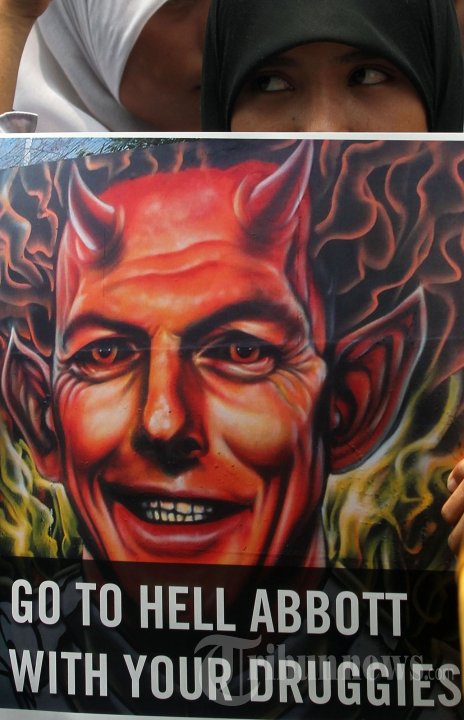 Demonstrasi Kecam PM Australia Tonny Abbot