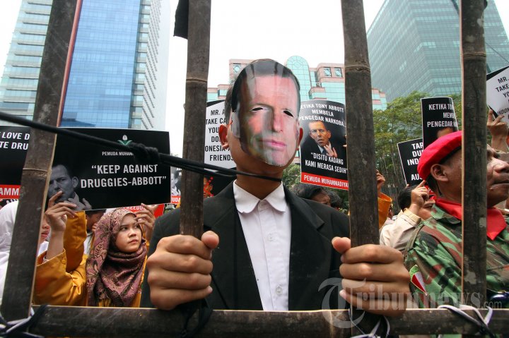 Demonstrasi Kecam PM Australia Tonny Abbot