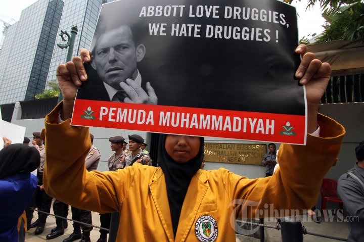 Demonstrasi Kecam PM Australia Tonny Abbot