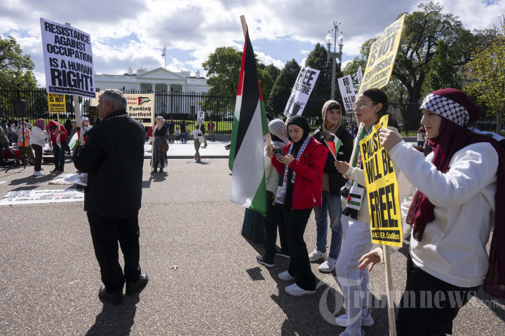 Demonstrasi Pendukung Israel dan Palestina di AS