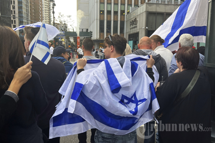 Demonstrasi Pendukung Israel dan Palestina di AS