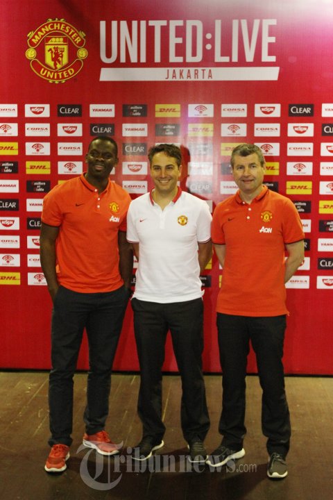 Denis Irwin dan Louis Saha di Acara United LIVE di Jakarta