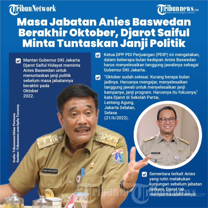 Djarot Saiful Minta Anies Tuntaskan Janji Politik
