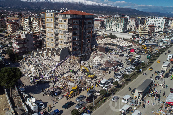 Foto Udara Kehancuran Akibat Gempa Turki dan Suriah