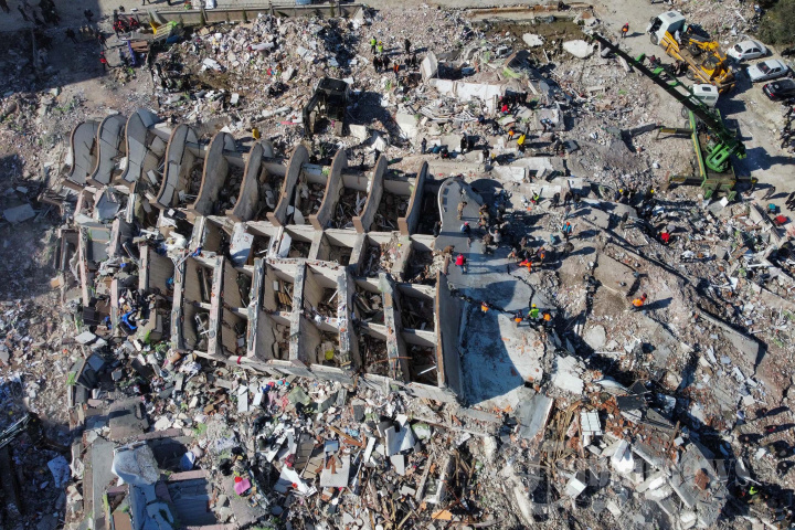 Foto Udara Kehancuran Akibat Gempa Turki dan Suriah