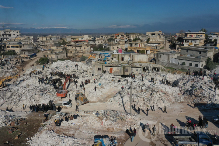 Foto Udara Kehancuran Akibat Gempa Turki dan Suriah