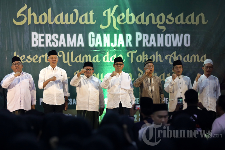 Ganjar Pranowo Hadiri Sholawat Kebangsaan di Bekasi