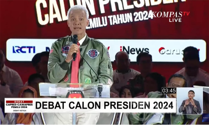 Ganjar Saat Debat Ketiga Calon Presiden 2024-2029