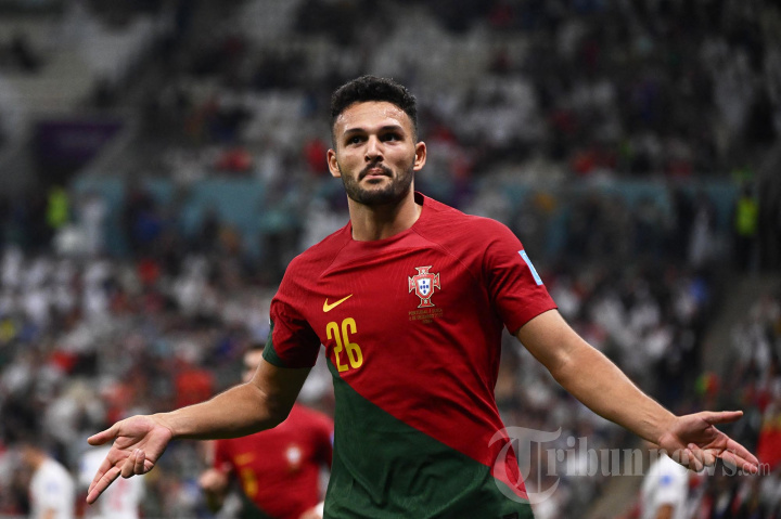 Goncalo Ramos Cetak Gol ke Tiga Portugal