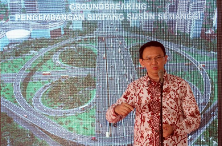 Gubernur Ahok Konpers Proyek Jembatan Simpang Susun Semanggi