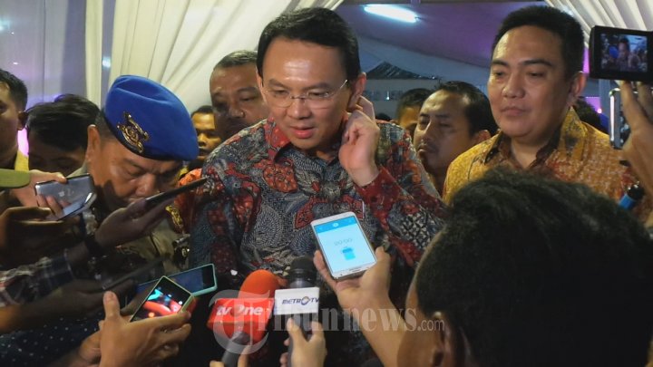 Gubernur Ahok Usai Hadiri Pisah Sambut Kapolda Metro Jaya Konper