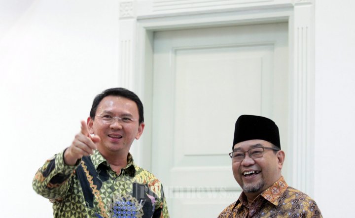 Gubernur DKI Ahok dan Ketua BPK Harry Ashar Azis Terlihat Mesra