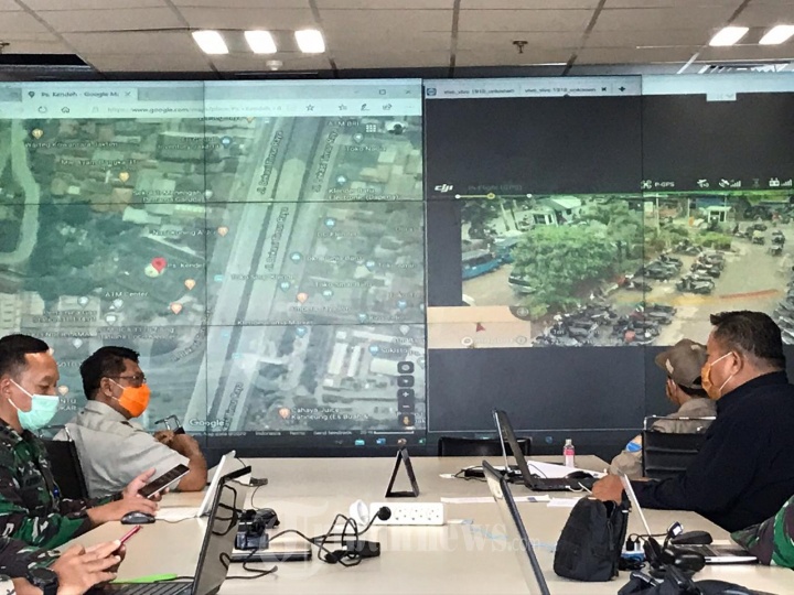 Gugus Tugas Covid-19 Pantau OTG Dengan Drone