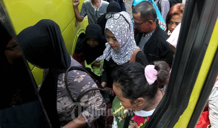 H+4 Arus Balik di Terminal Leuwipangjang Bandung Ramai