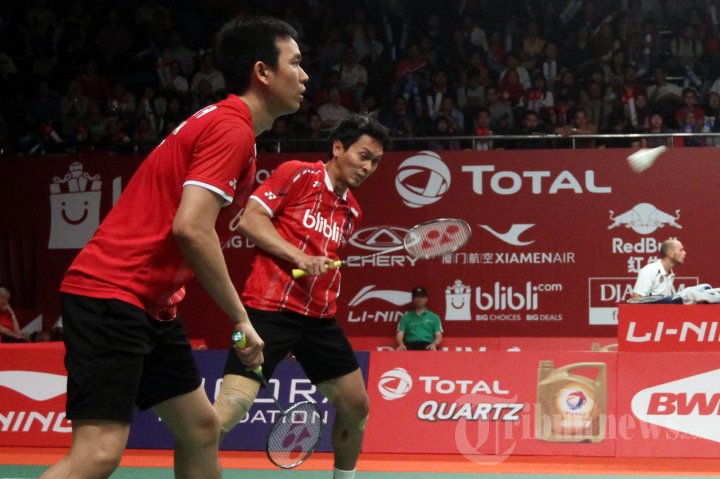 Hendra dan Ahsan Kalahkan Pebulu Tangkis Prancis