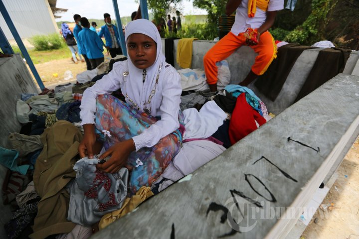 Imigran Ronghingya di Penampungan Kuala Langsa