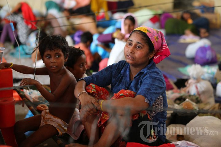 Imigran Ronghingya di Penampungan Kuala Langsa
