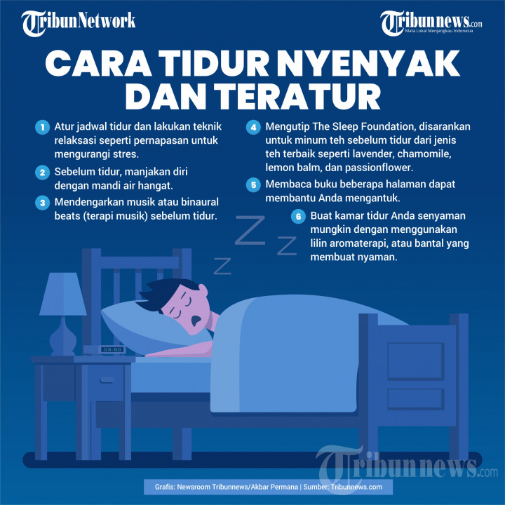 INFOGRAFIK Cara Bisa Tidur Nyenyak dan Teratur