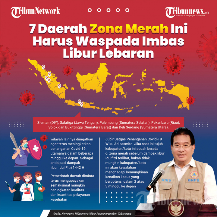 Infografis 7 Daerah Zona Merah Ini Harus Waspada Imbas Libur Leb
