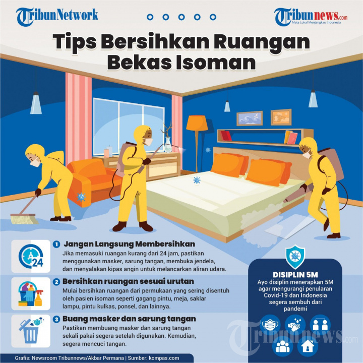 INFOGRAFIS Tips Bersihkan Ruangan Bekas Isoman