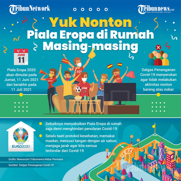 INFOGRAFIS Yuk Nonton Piala Eropa di Rumah Masing-masing