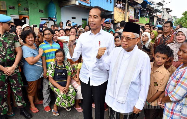 Jokowi dan Maruf Amin Deklarasi Kemenangan
