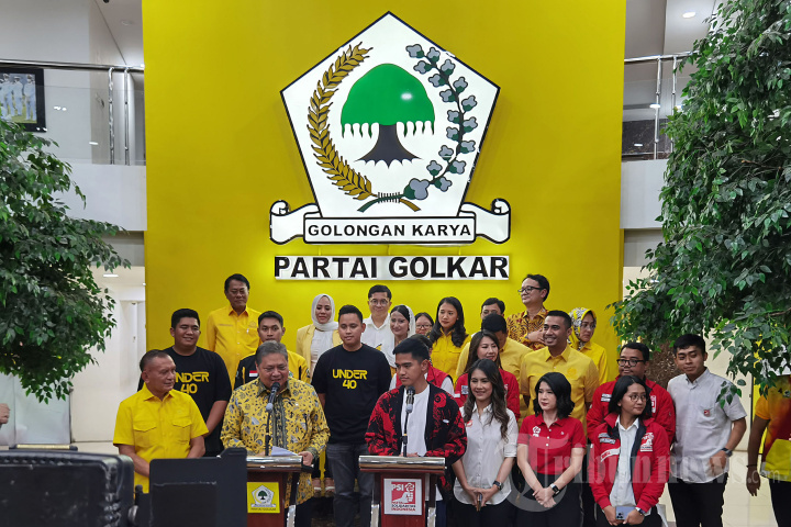 Kaesang Pangarep Bertemu Airlangga Hartarto di DPP Gorkar