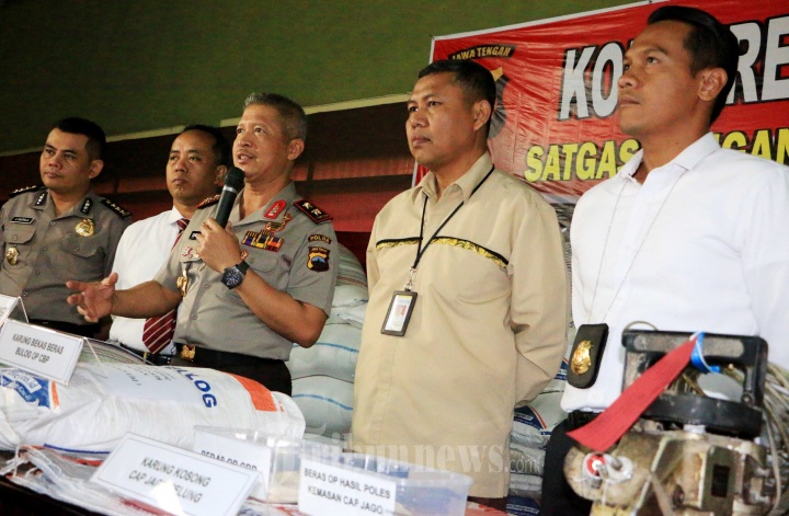 Kapolda Jeteng Melihat Beras Sitaan