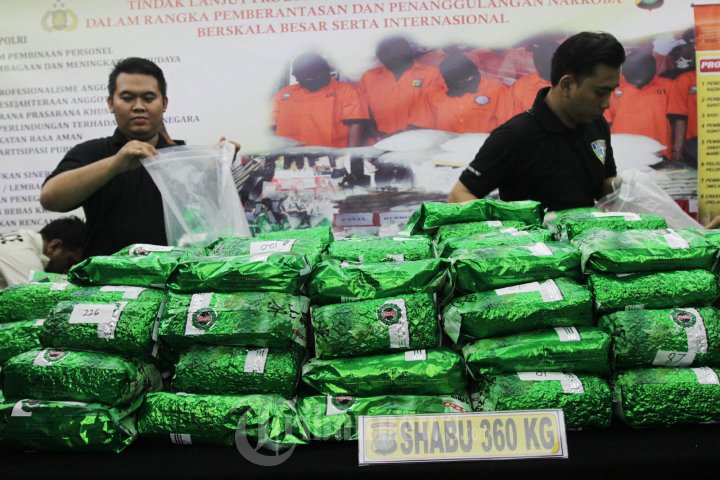 Kapolri Rilis Sabu 360 Kilogram