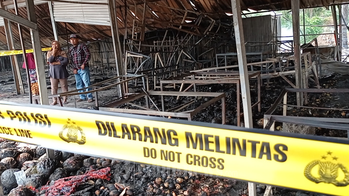 Kebakaran Kios Pasar Perum Mutiara Garuda Tangerang