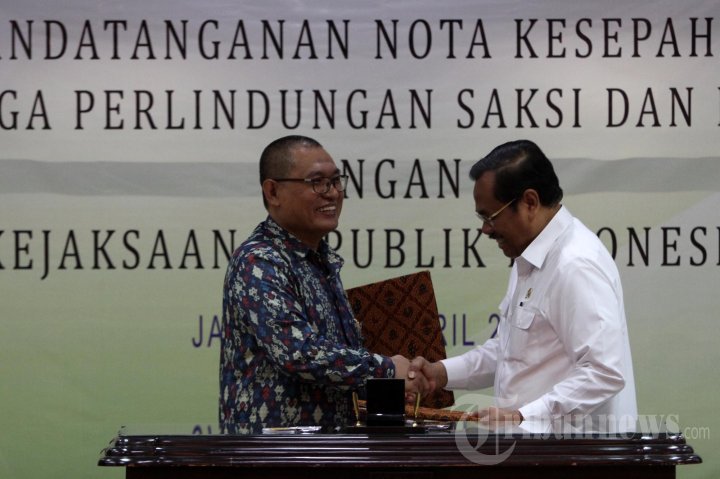 Kejagung Dan LPSK MoU Perlindungan Saksi Korban