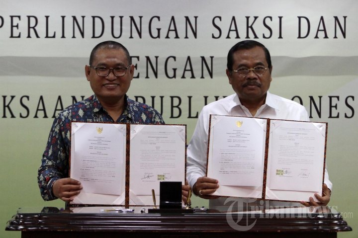 Kejagung Dan LPSK MoU Perlindungan Saksi Korban
