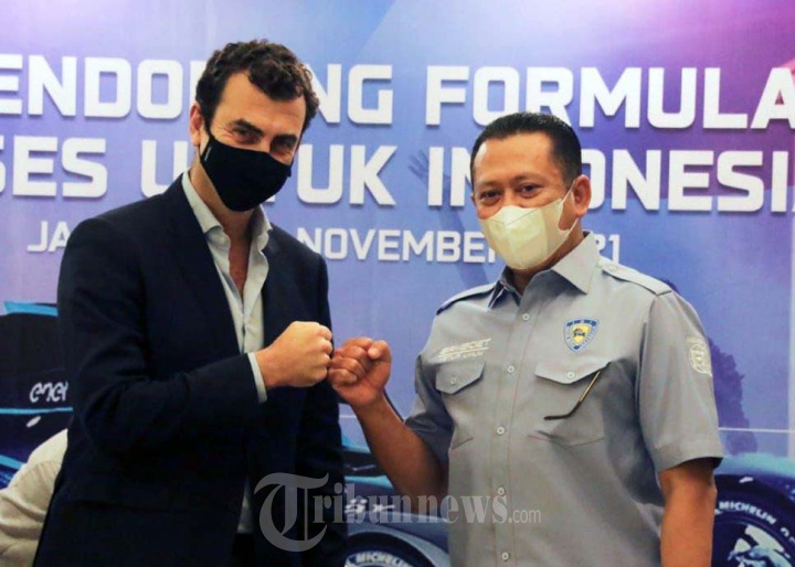 Ketua IMI Bamsoet Konpers Jakarta E-Prix 2022