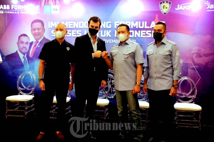 Ketua IMI Bamsoet Konpers Jakarta E-Prix 2022