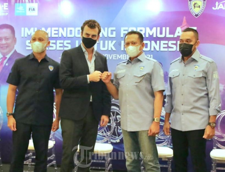 Ketua IMI Bamsoet Konpers Jakarta E-Prix 2022