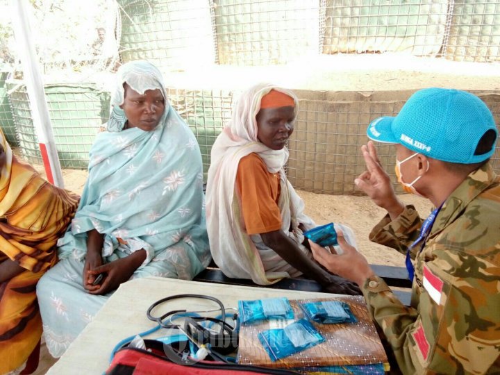 Kontingen Garuda Bantu Pelayanan Medis Masyarakat Lokal Darfur