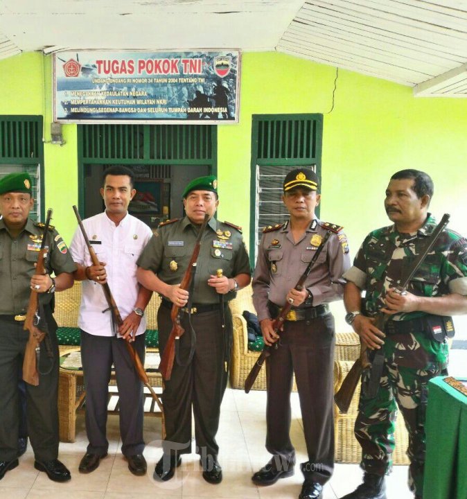 Korem 031/Wirabima terima 33 Pucuk Senjata Api Rakitan