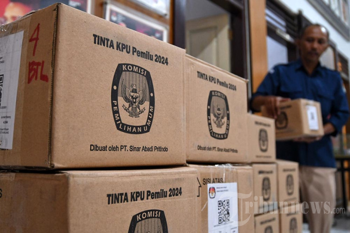 KPU Kota Malang Terima 4.904 Botol Tinta Pemilu 2024