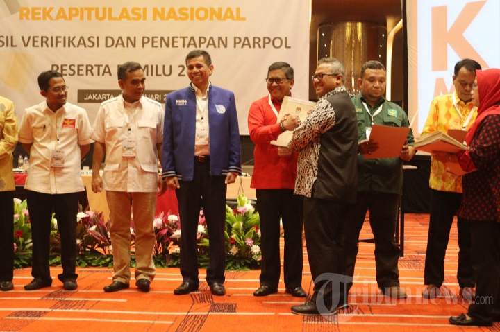 KPU Umumkan Parpol Peserta Pemilu 2019