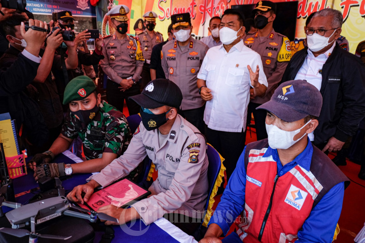 KSP Moeldoko Tinjau Posko Keamanan Rest Area Jalan Tol Trans Sumatera