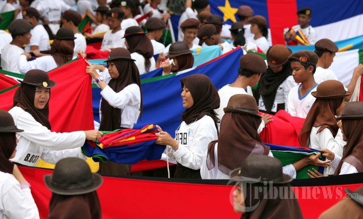 Latihan Pengibaran Bendera Negara Peserta KTT Asia-Afrika