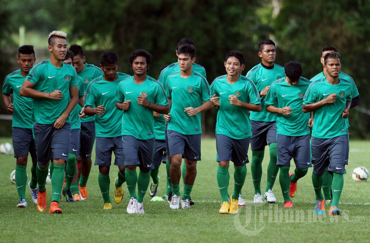 Latihan Timnas Indonesia U-23