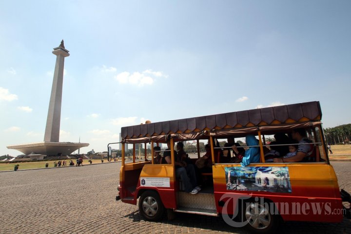 Libur Lebaran, Kawasan Monas Ramai Pengunjung