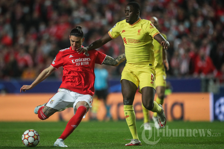 Liverpool Hajar Benfica pada Leg 1 Perempat Final Liga Champions